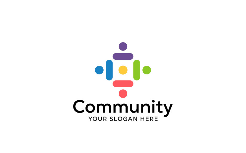 Abstraktes Community-Logo-Design