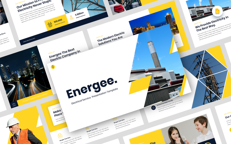 Energee - Modèle de diapositive Google pour le service électrique