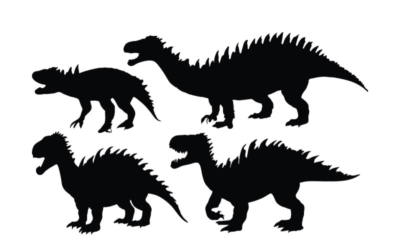 Köttätare dinosaurie silhuett vektor