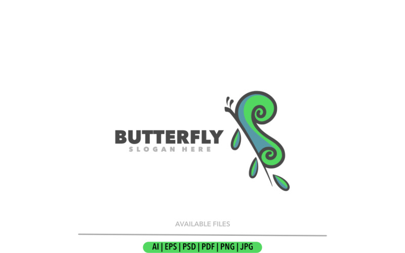 Logo de conception de logo nature papillon