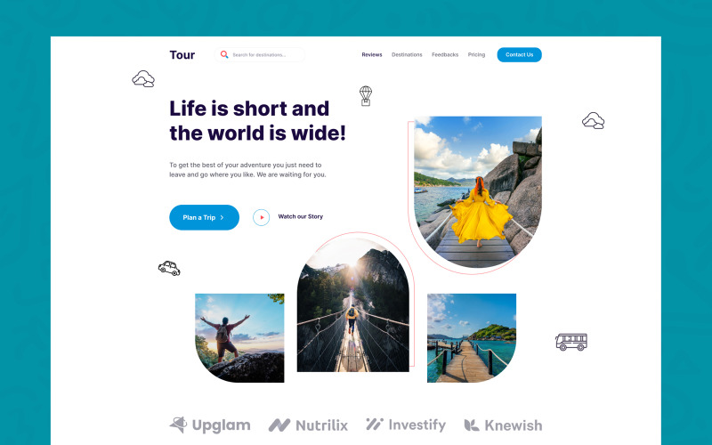 Heldenbereich der Tripo-Website