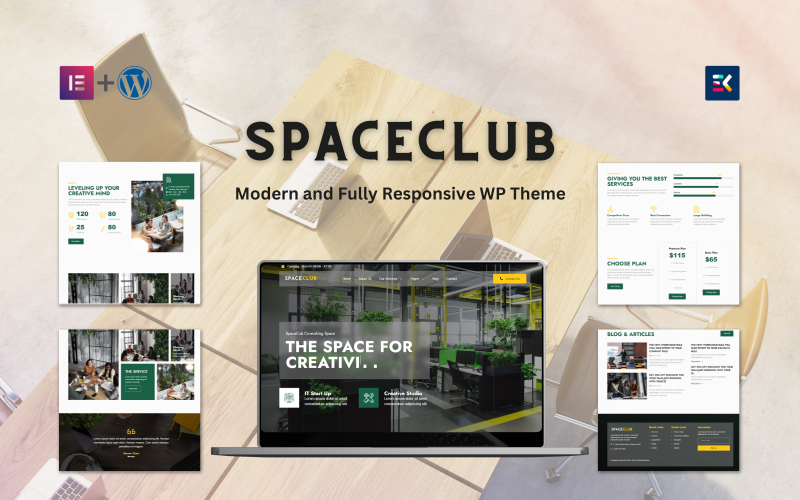 Space Club – Tema de WordPress para alquiler de espacio y trabajo conjunto