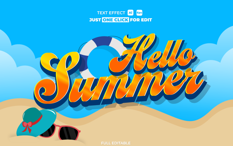 Summer Event Vector Text Effect Editable Vol 15