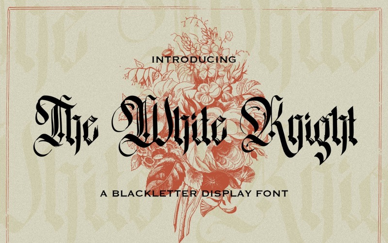 Белый рыцарь - шрифт Blackletter