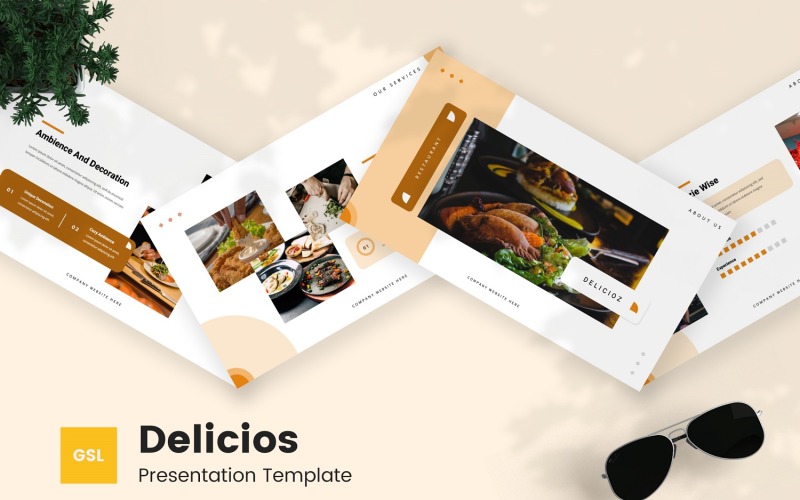 Delicios — Modèle Google Slides pour restaurant