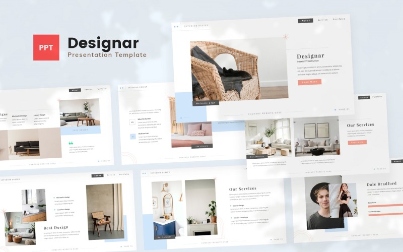 Designar — Šablona návrhu interiéru Powerpoint