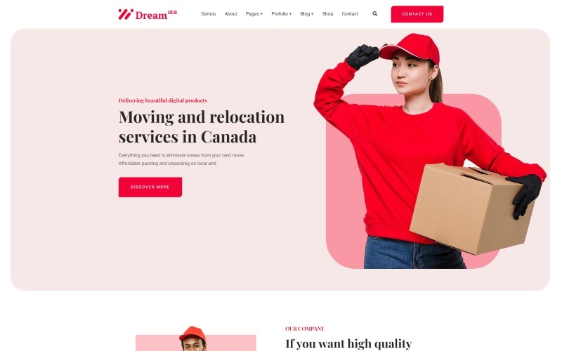 DreamHub - Taşınma Şirketi HTML5 Şablonu