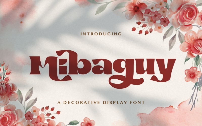 Mibaguy - Dekorativt teckensnitt för display