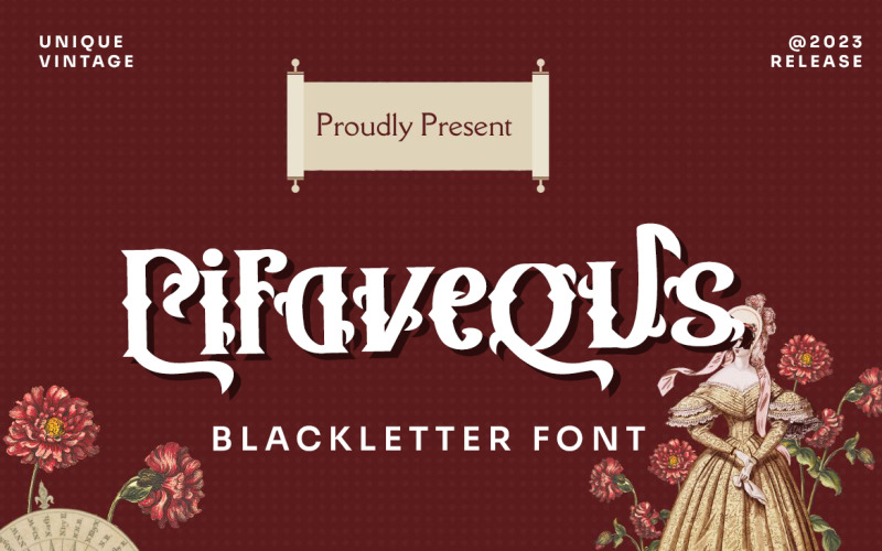 Pifavegus - 复古 Blackletter 字体