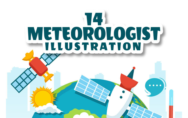 14 气象学家矢量图