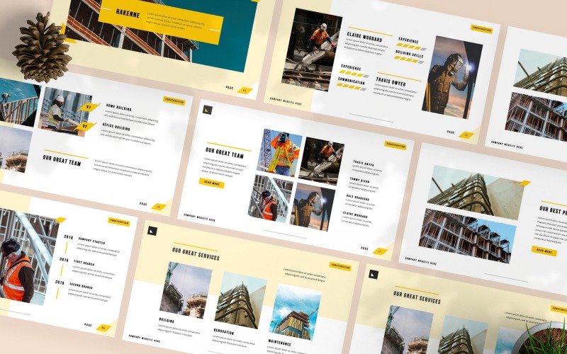 Rakenne — Construction Google Slides Mall