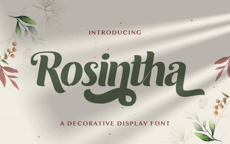Roshinta - Dekorativt teckensnitt