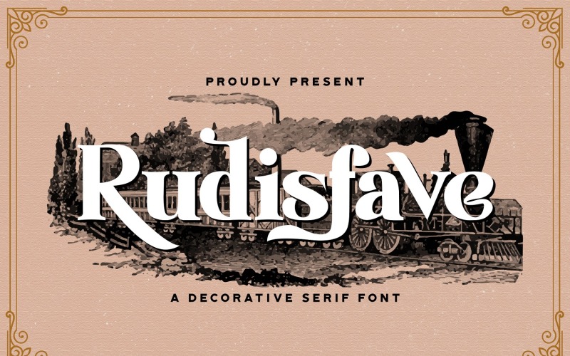 Rudisfave - 装饰性衬线字体