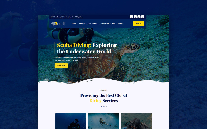 Scudi - Scuba Diving Center WordPress-tema