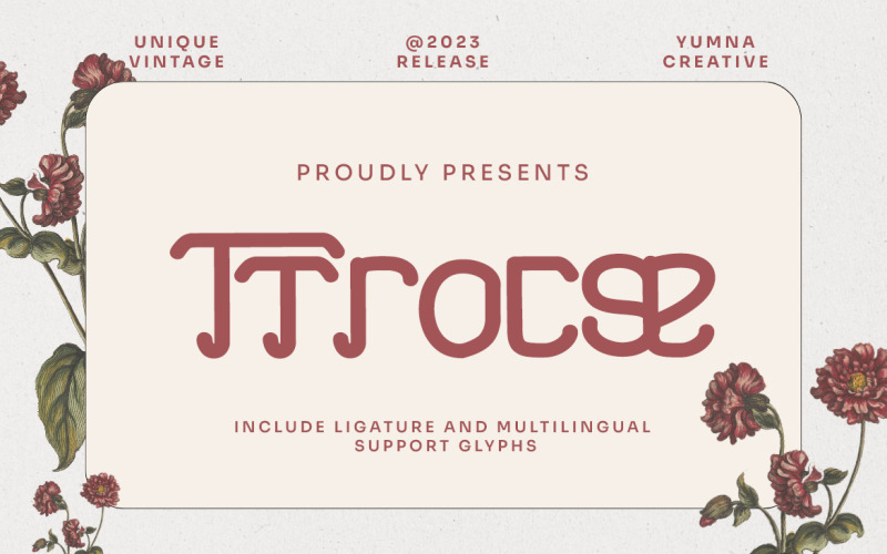 Ttrocse — винтажный шрифт дисплея