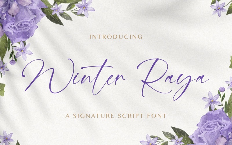 Winter Raya - 签名字体