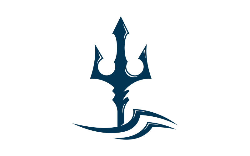 Trident vector logo icona illustrazione segno simbolo V1