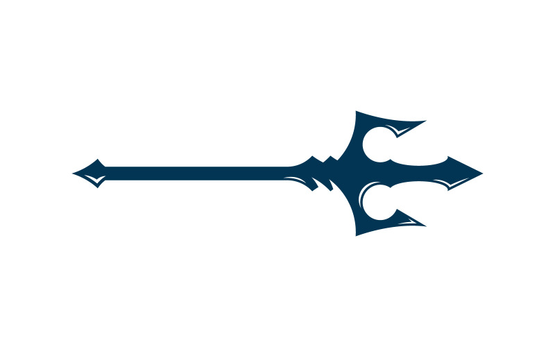 Trident vector logo icona illustrazione segno simbolo V2