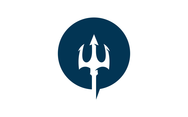 Trident vector logo icona illustrazione segno simbolo V3