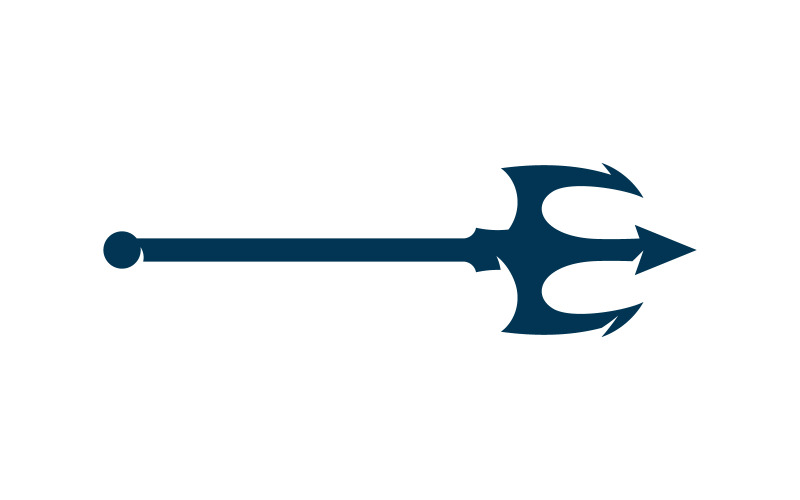 Trident vector logo icona illustrazione segno simbolo V6