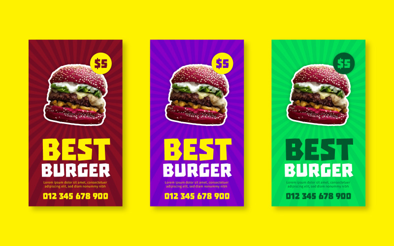 Élelmiszer Social Media Post Ads Story Design