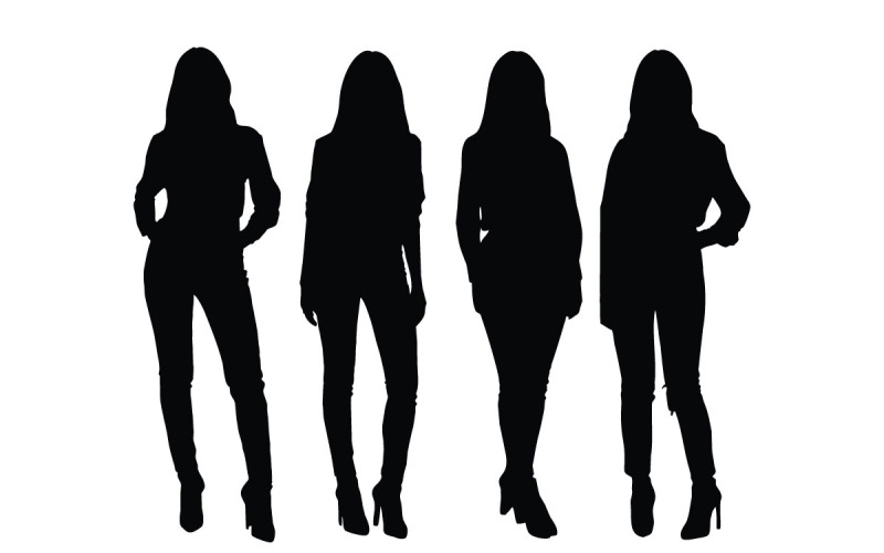 Moda bezler vektör giyen kız modeli