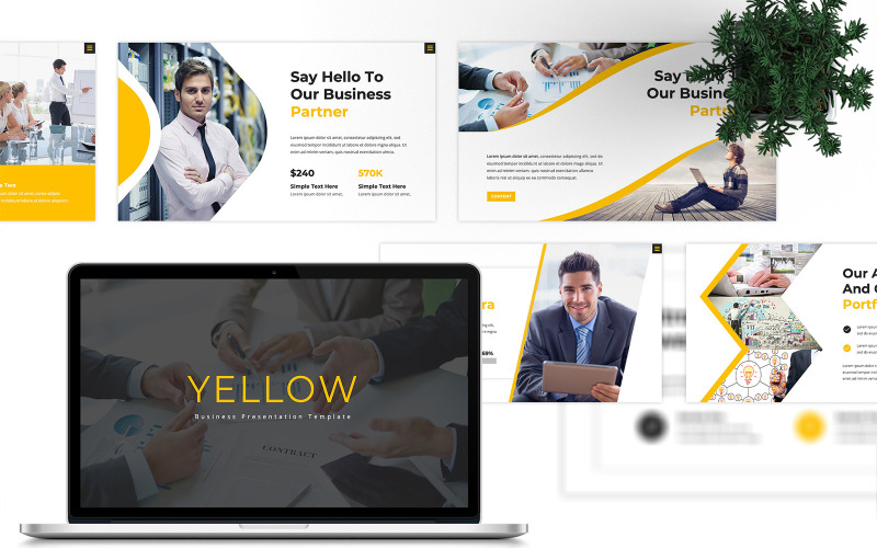 Yellow Business Google Slides 336414 TemplateMonster