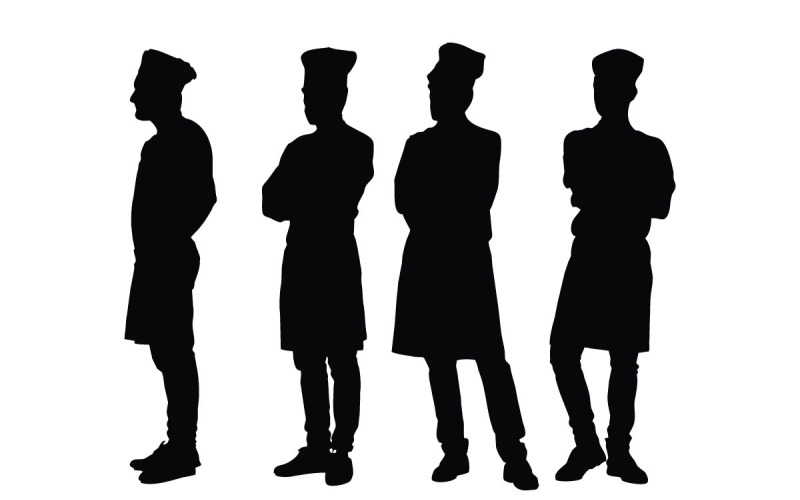 Collezione vettoriale silhouette da forno maschile