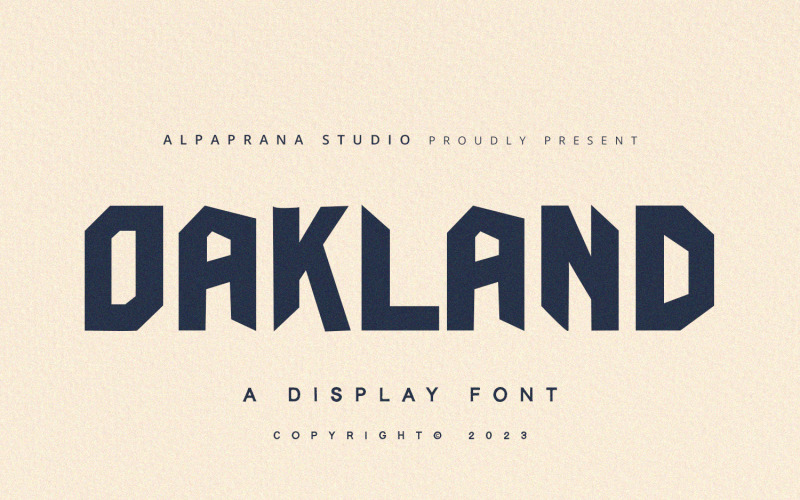 Oakland - Modern weergavelettertype