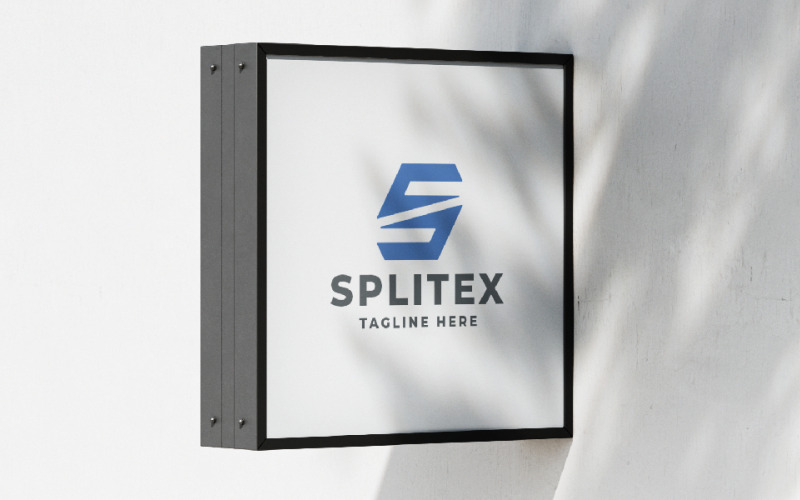Шаблон логотипу Splitex літера S Pro