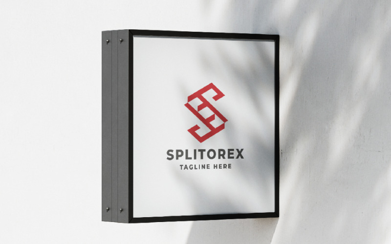 Шаблон логотипу Splitorex літера S Pro