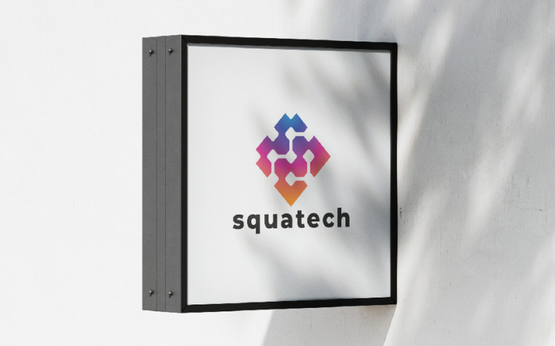 Šablona loga Square Tech Pro