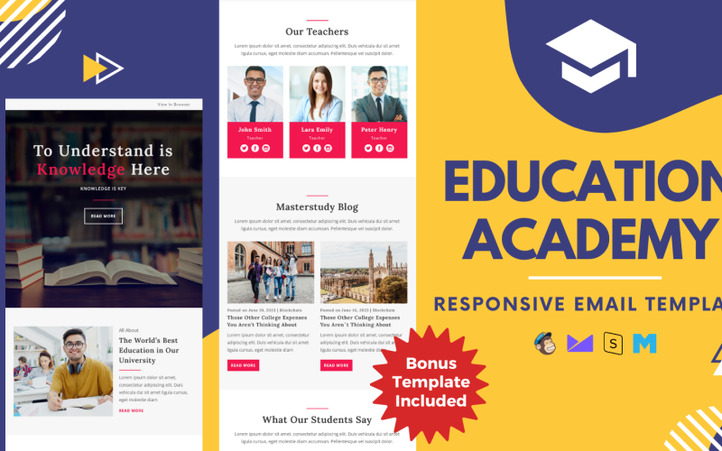 Education Academy – Адаптивний шаблон електронної пошти