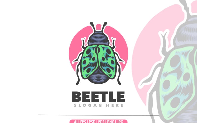 Käfer-Design-Illustration-Maskottchen-Logo