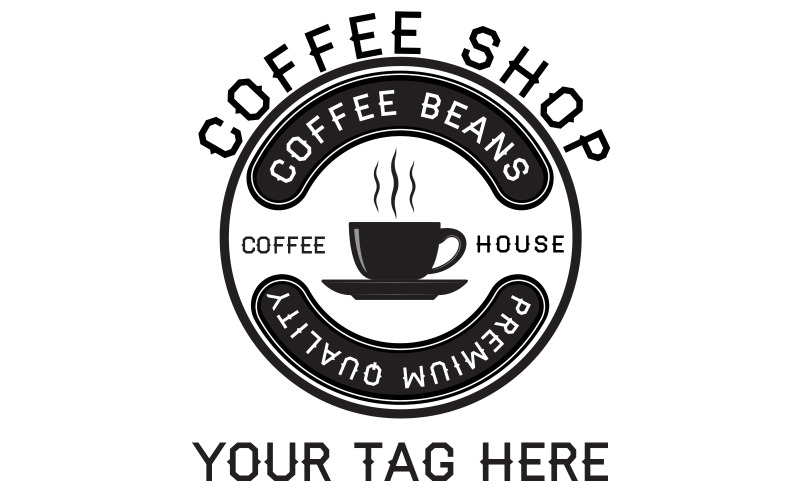 Logo kavárny pro prodej Káva $ Kávová zrna