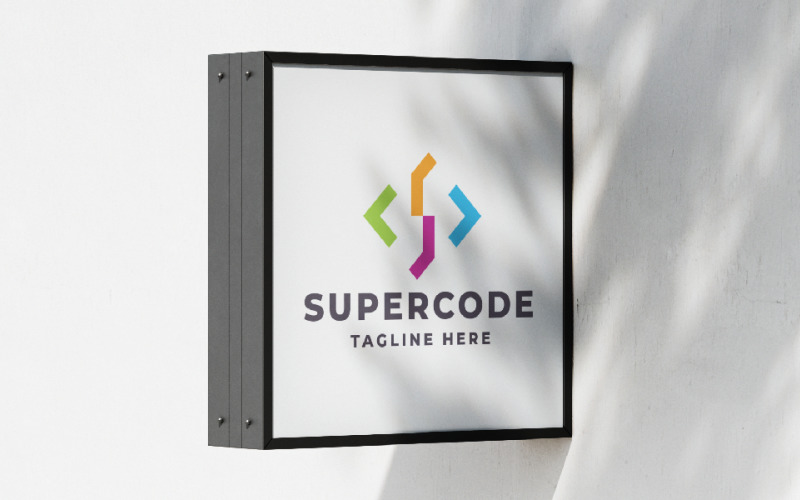 Шаблон логотипа Super Code Letter S Pro