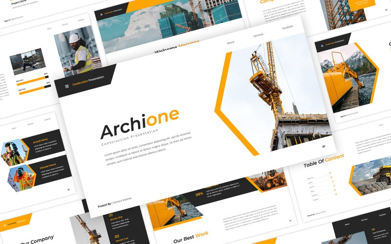 Archione – PowerPoint-Vorlage für den Bau