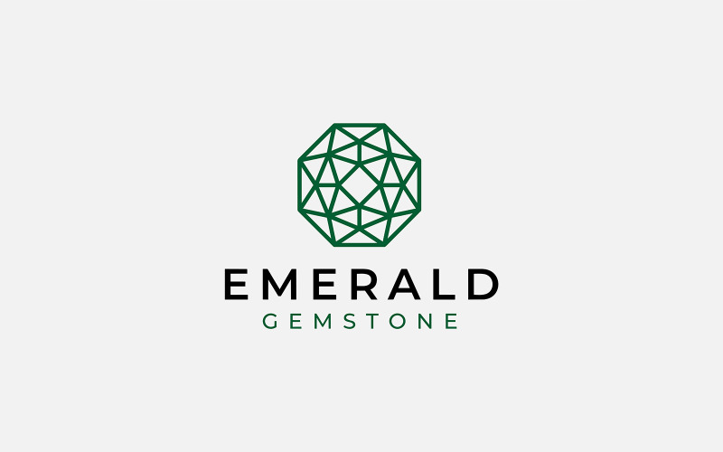 Emerald gem logo icon Royalty Free Vector Image