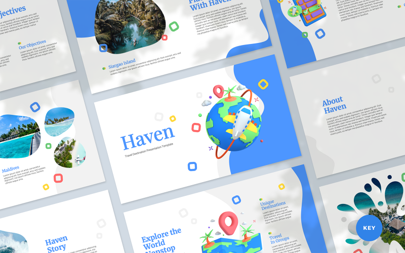 Haven - 旅游目的地演示主题演讲模板