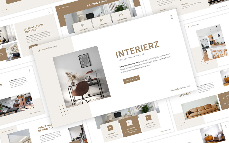 Interierz – belső PowerPoint sablon