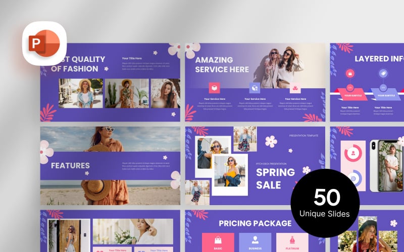 Modèle de présentation du pitch deck de la vente de printemps