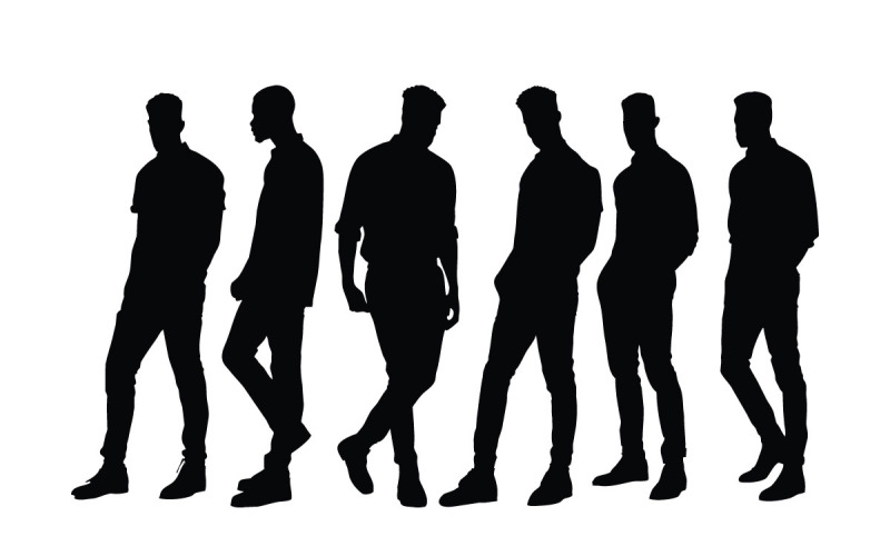 Silhouette debout de mannequin masculin