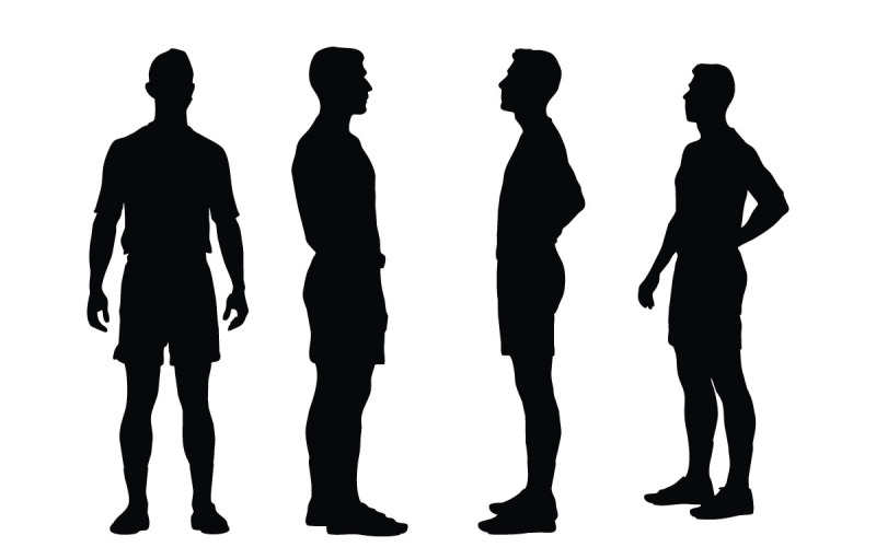 Strand-Rettungsschwimmer-Mann-Silhouette-Vektor