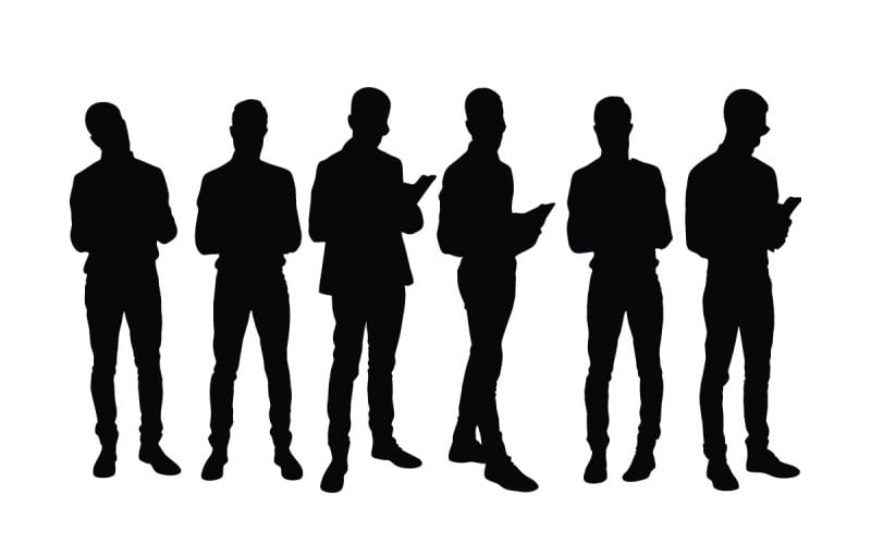 Tuteur masculin avec vecteur de silhouette de livres