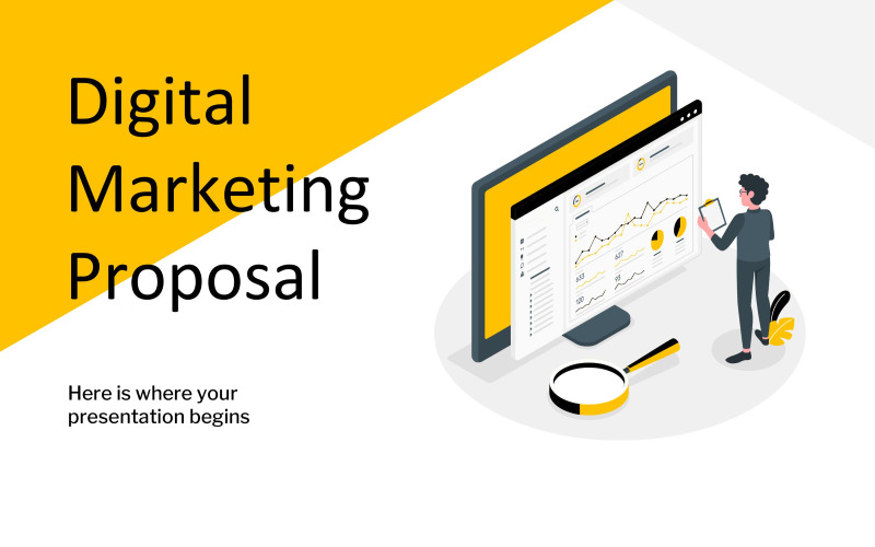 Digitális marketingjavaslat bemutatója: A végső prezentáció nyertes ügyfelek számára
