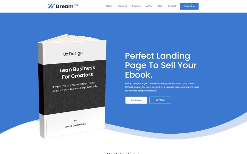 Dreamhub - Modello di ebook HTML5