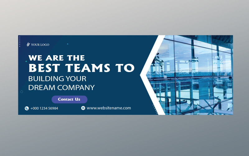 Modelo de Design de Banner de Capa do Facebook para Construção de Empresa