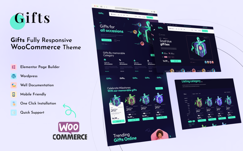 Regalos - Artesanía y arte fotográfico Elementor Tema de WordPress