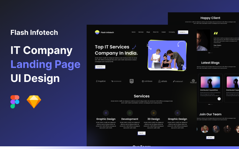 IT Company Landing Page Template UI Design TemplateMonster