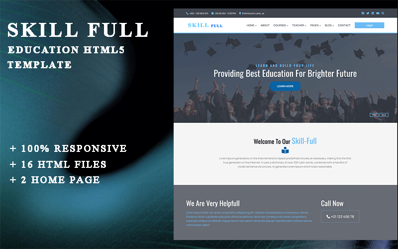 Modèle HTML5 d'éducation complète aux compétences
